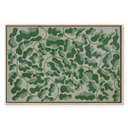 Green Labyrinth Leaf Line Art Canvas Print