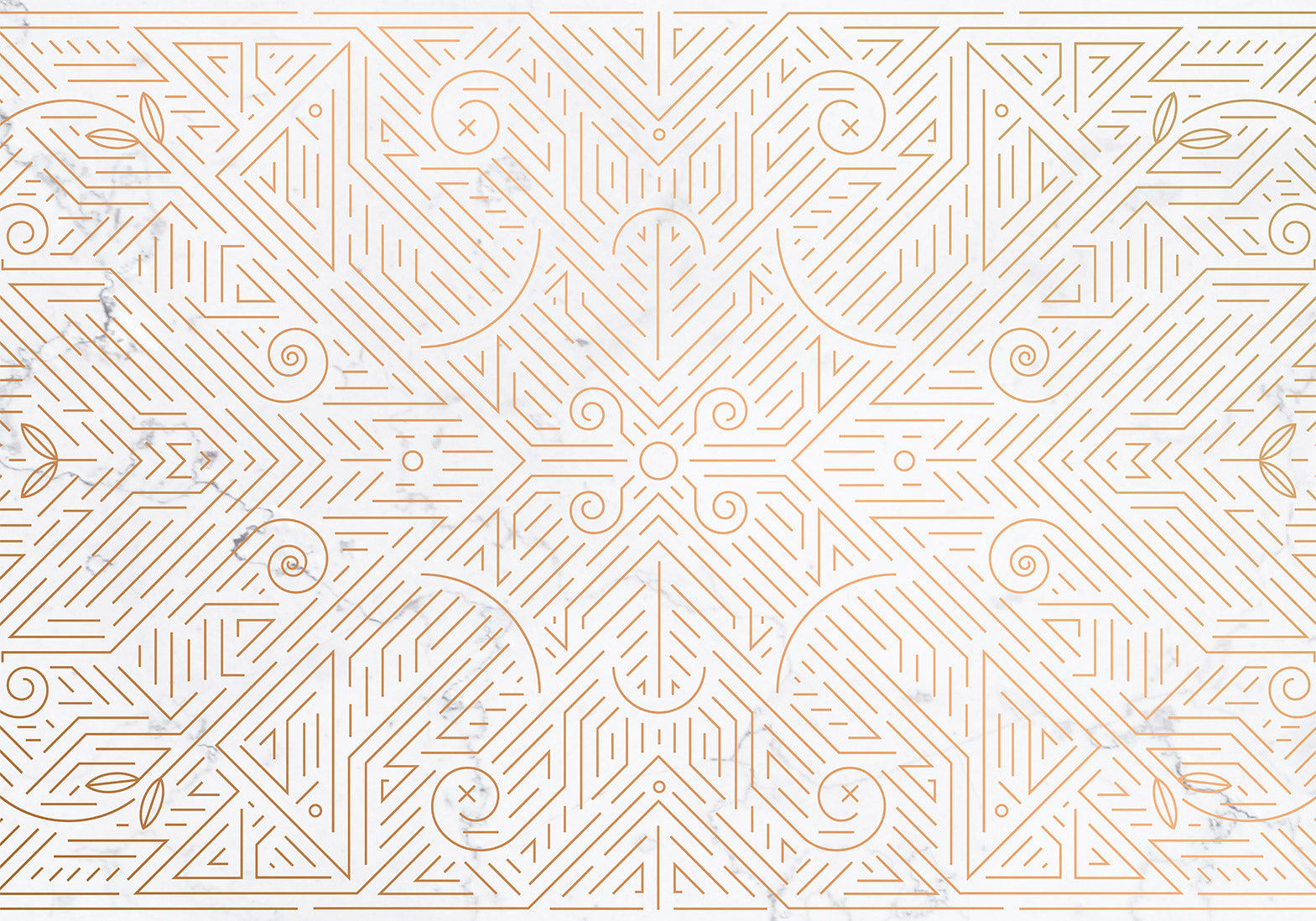 Stunning Geometric Wall Mural with Shades of Gold