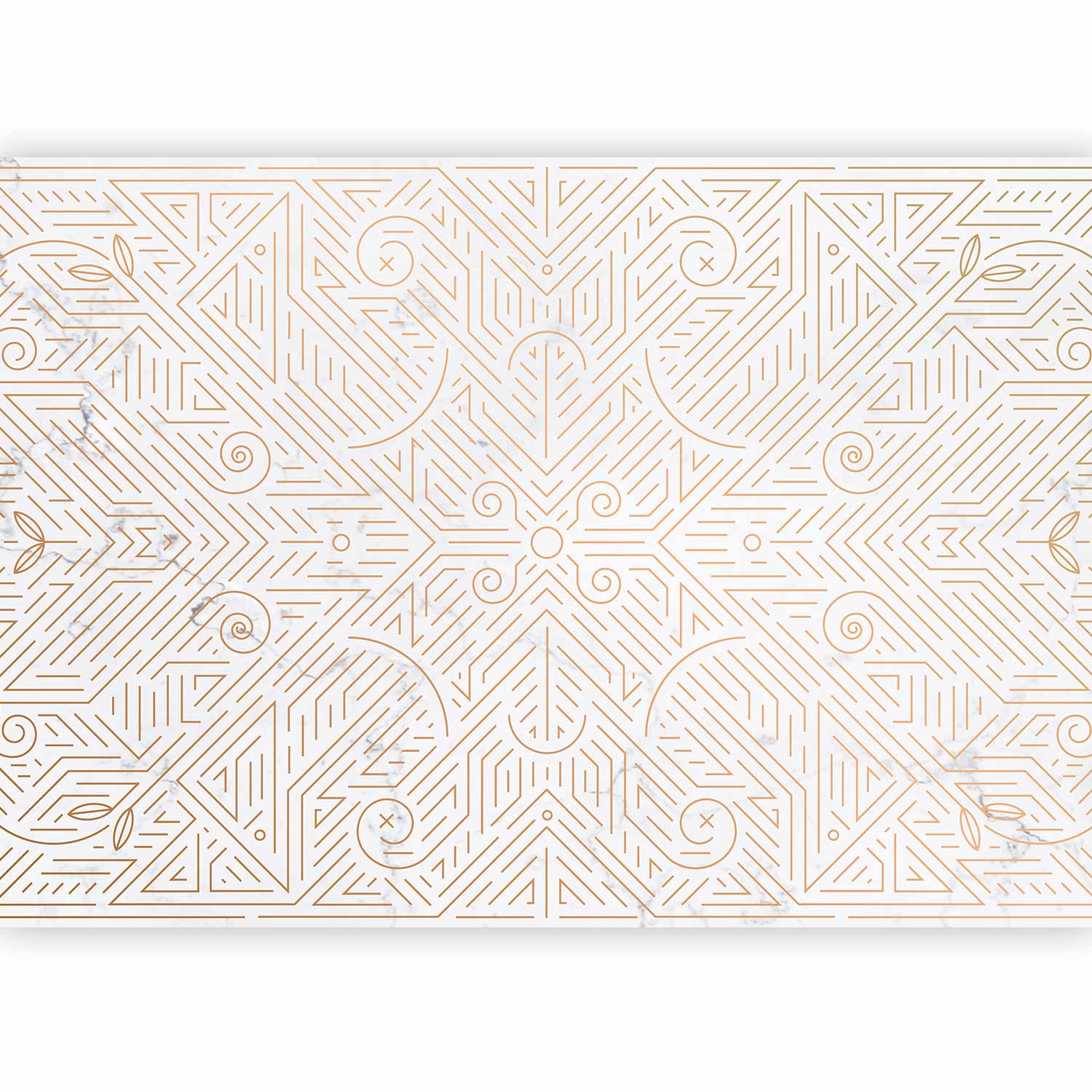 Stunning Geometric Wall Mural with Shades of Gold