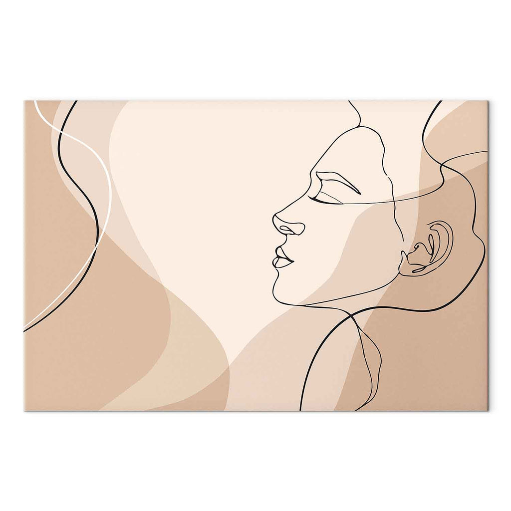 Feminine Line Art Figure Canvas Print