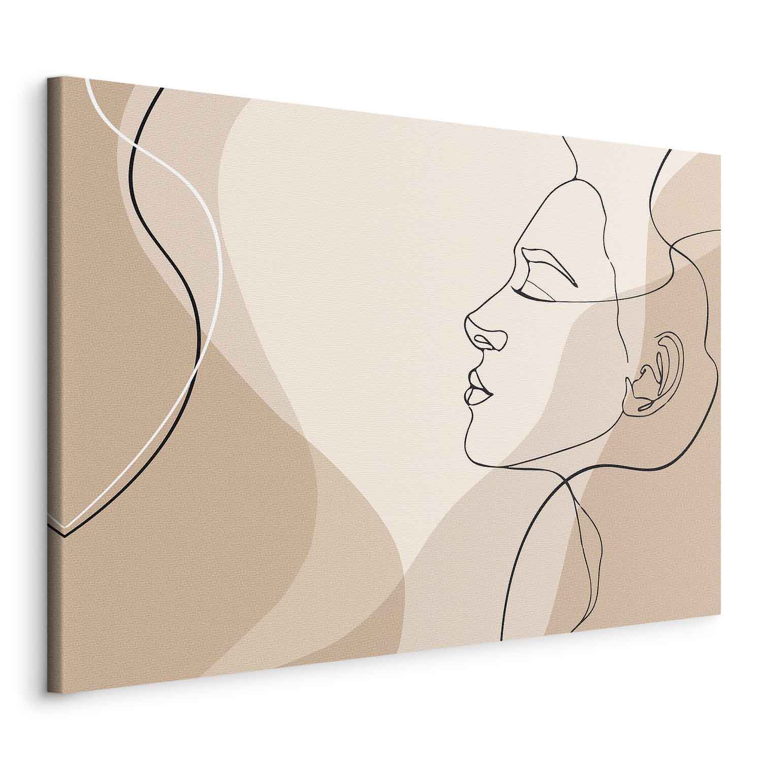 Feminine Line Art Figure Canvas Print