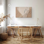 Feminine Line Art Figure Canvas Print