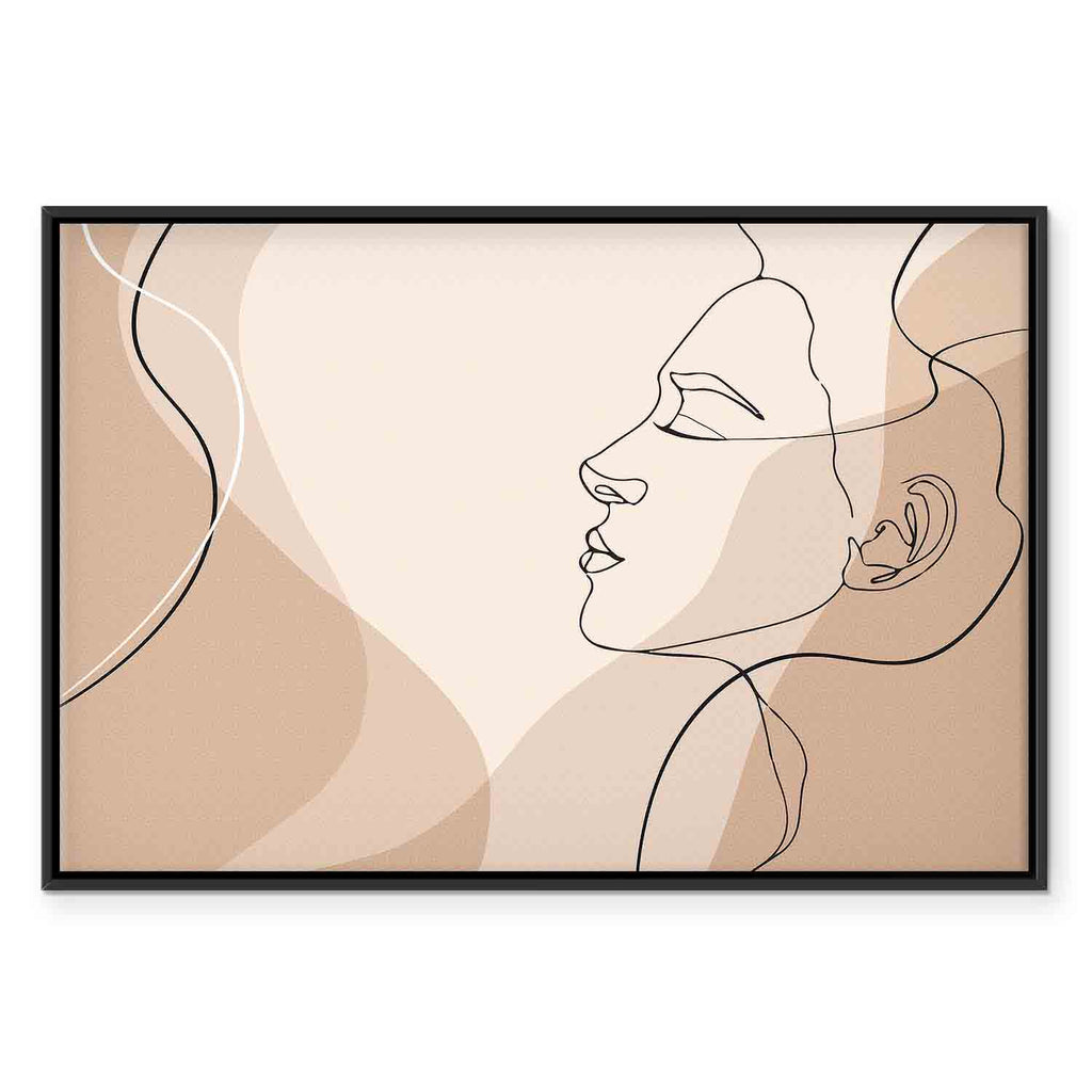 Feminine Line Art Figure Canvas Print