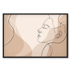 Feminine Line Art Figure Canvas Print