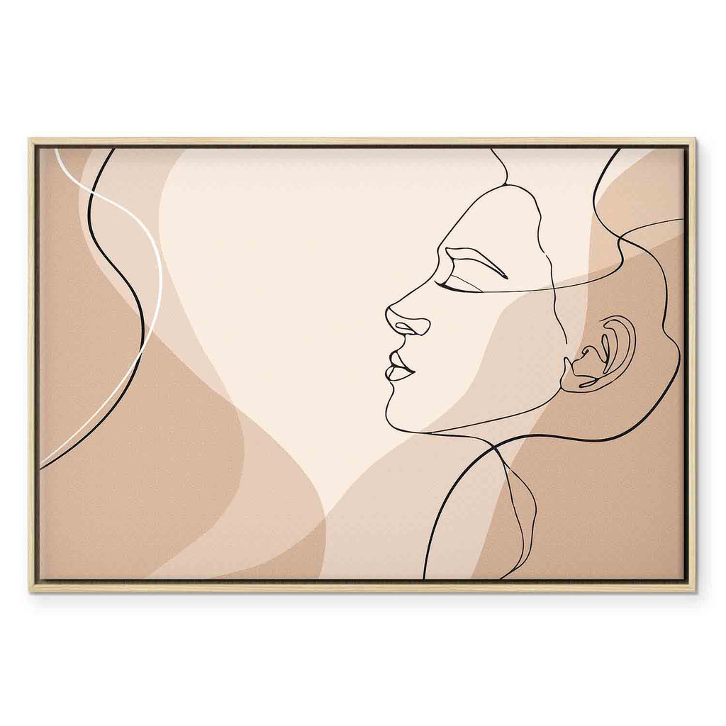 Feminine Line Art Figure Canvas Print