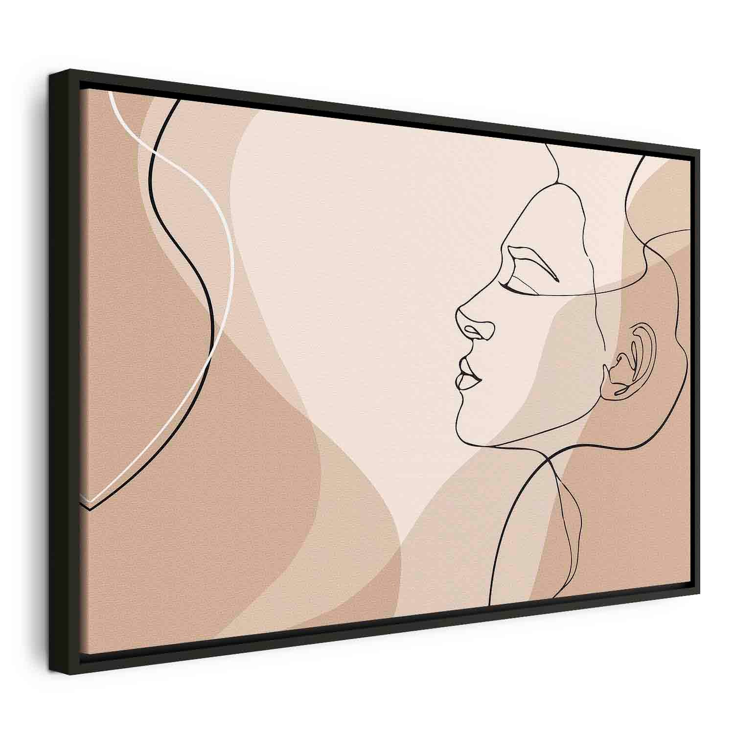 Feminine Line Art Figure Canvas Print