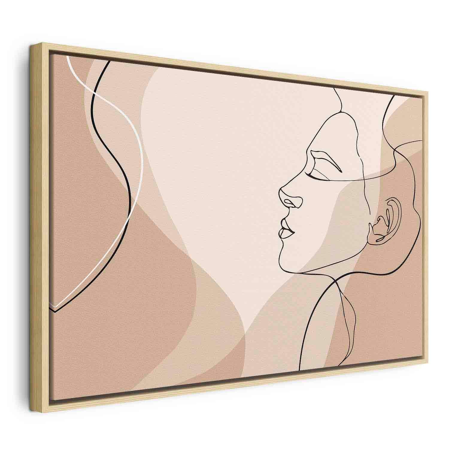 Feminine Line Art Figure Canvas Print