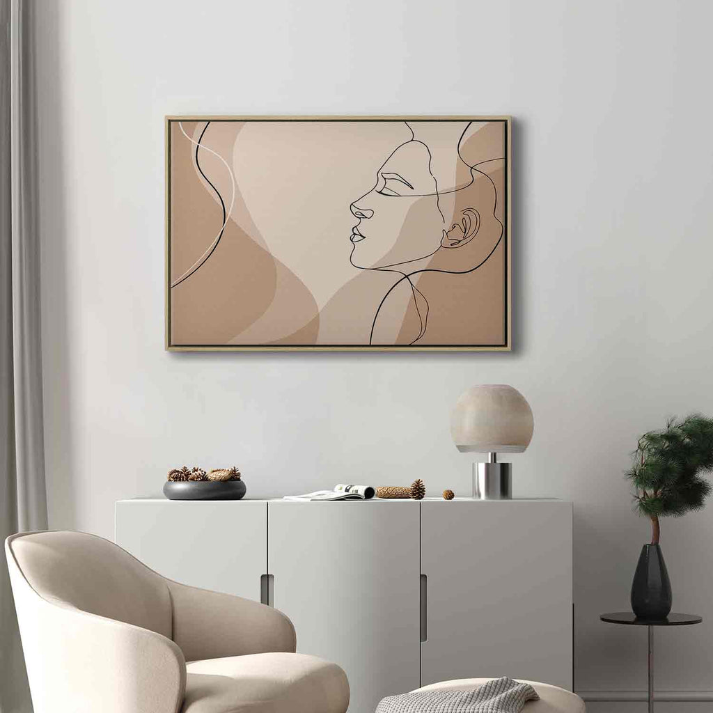 Feminine Line Art Figure Canvas Print