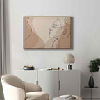 Feminine Line Art Figure Canvas Print