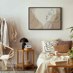 Feminine Line Art Figure Canvas Print