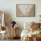 Feminine Line Art Figure Canvas Print