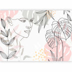 Feminine Wildness Wall Mural of Stylish Interior Design