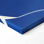 Blue Line Art Female Portrait Canvas Print