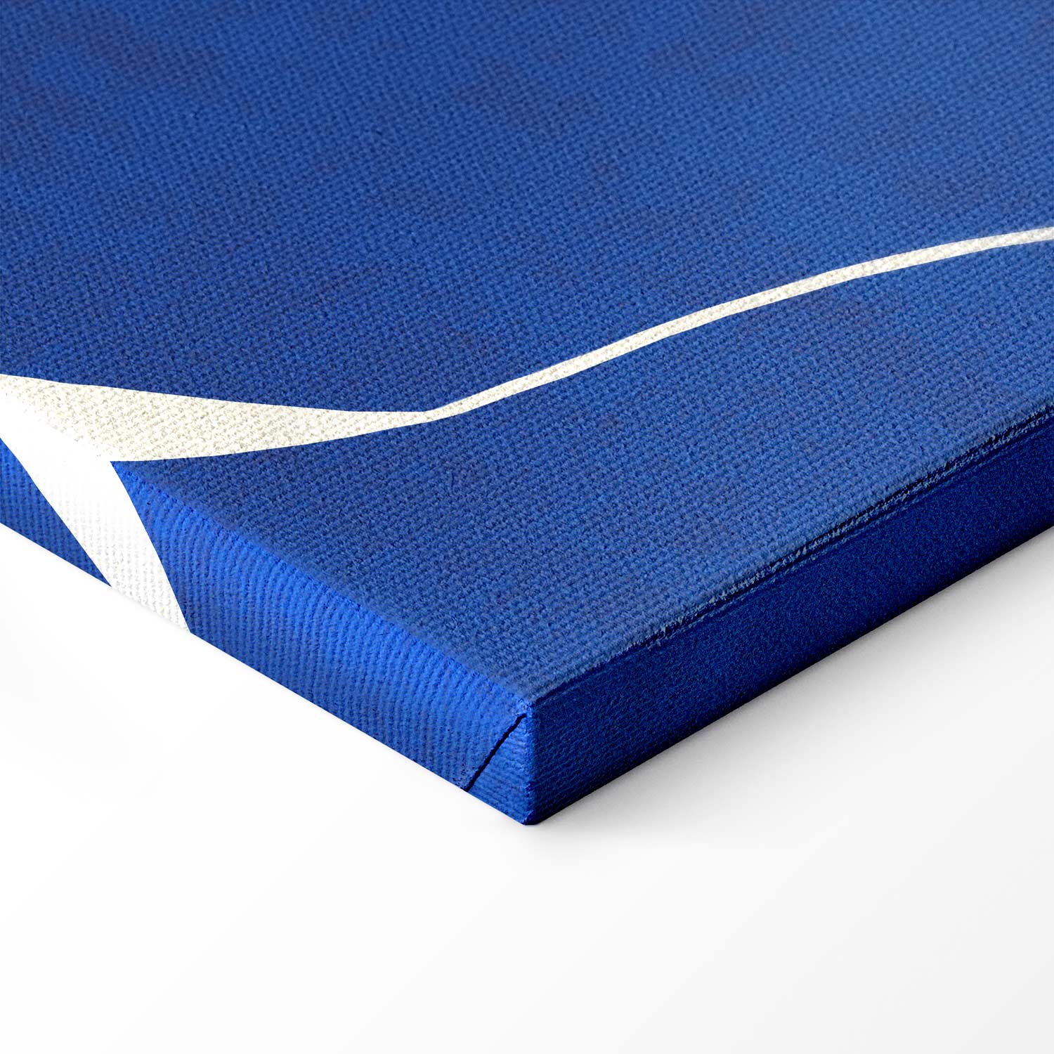 Blue Line Art Female Portrait Canvas Print