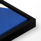 Blue Line Art Female Portrait Canvas Print