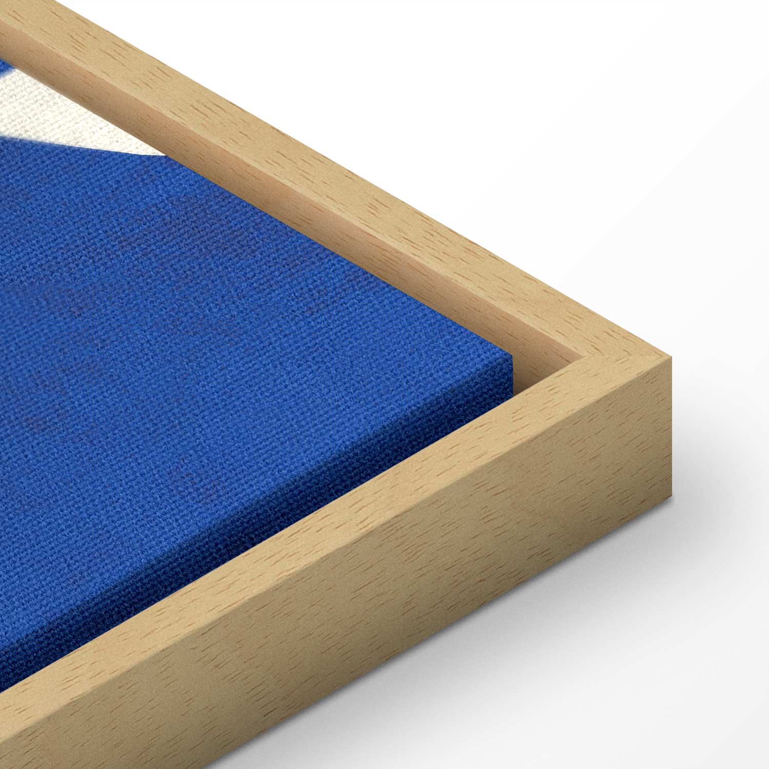 Blue Line Art Female Portrait Canvas Print