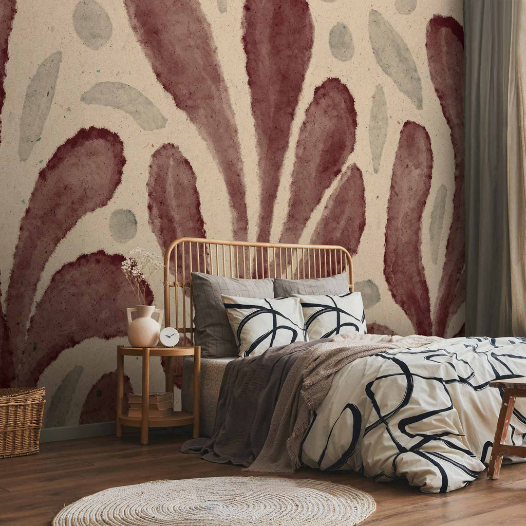 Matisse-Inspired Abstract Leaves Wall Mural
