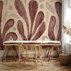 Matisse-Inspired Abstract Leaves Wall Mural