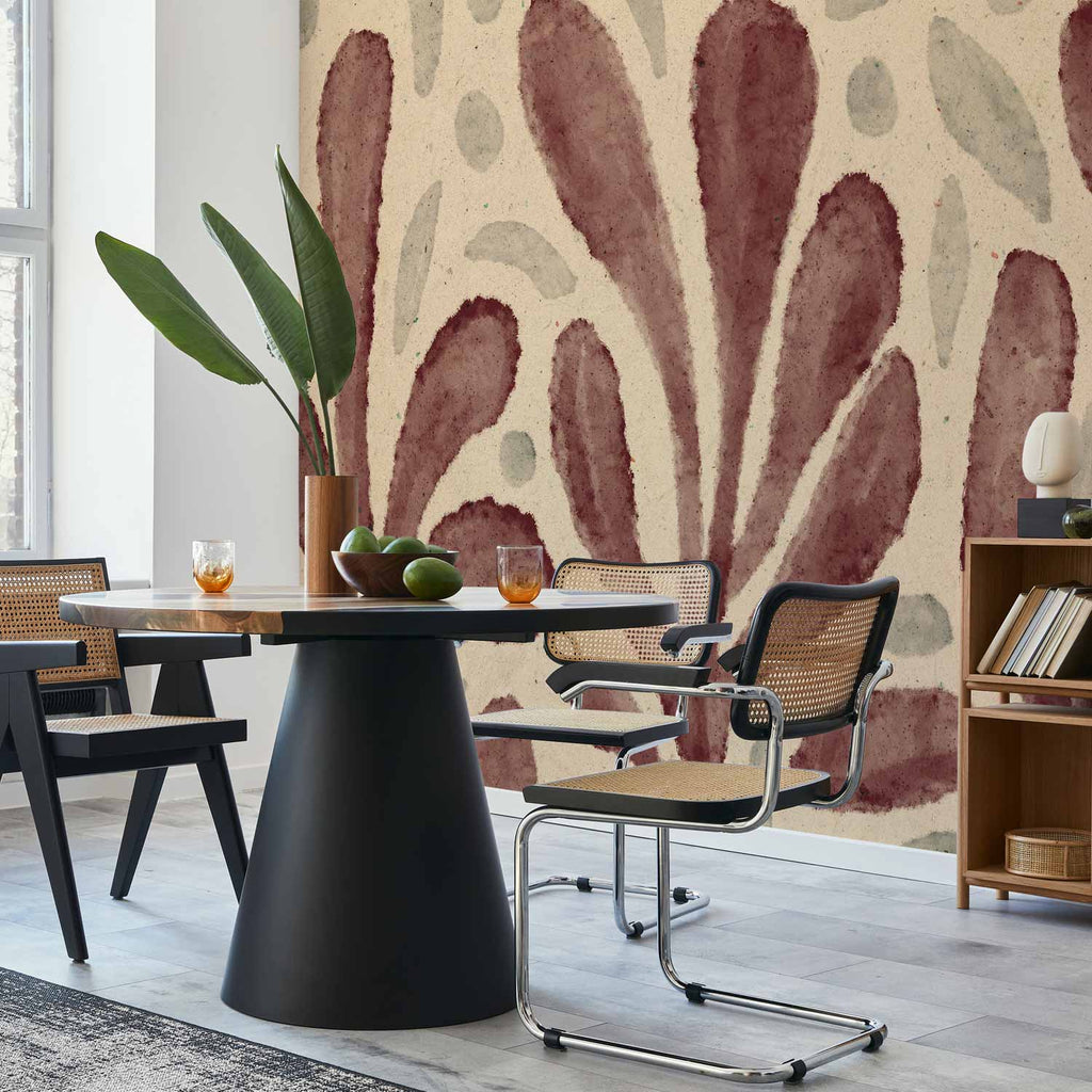 Matisse-Inspired Abstract Leaves Wall Mural