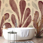 Matisse-Inspired Abstract Leaves Wall Mural