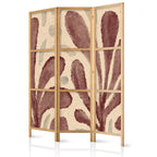 Elegant Japanese Room Divider with Unique Leaf Design