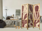 Elegant Japanese Room Divider with Unique Leaf Design