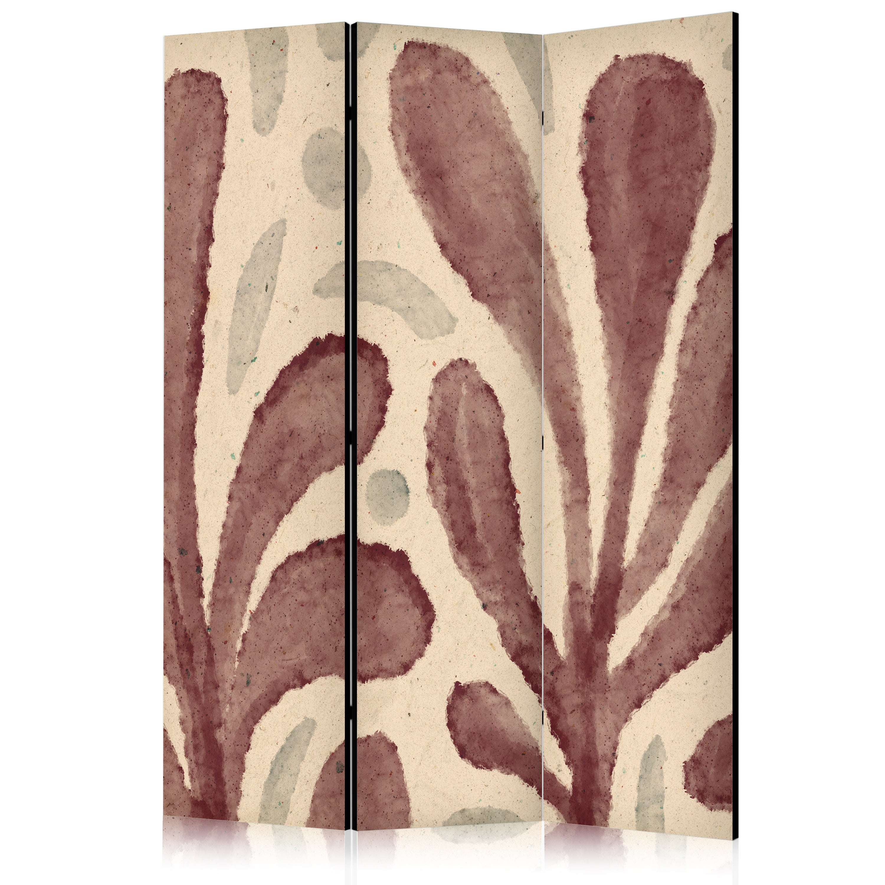 Stylish Room Divider with Waving Leaves Design