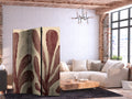 Waving Leaves Abstract 3-Panel Room Divider