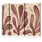 Stylish Room Divider with Waving Leaves Design