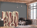 Waving Leaves Abstract 5-Panel Room Divider
