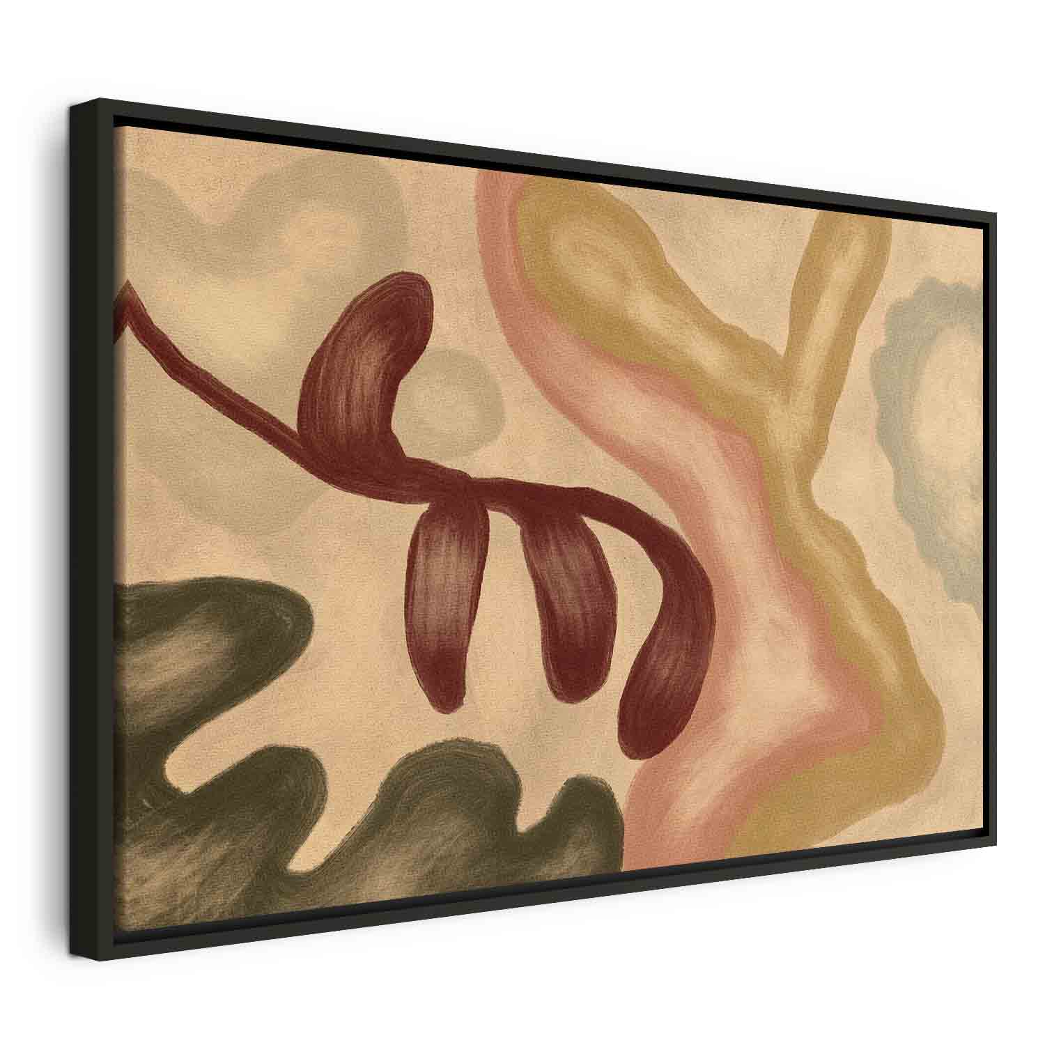 Lime Wash Colorful Abstract Shapes Canvas Print