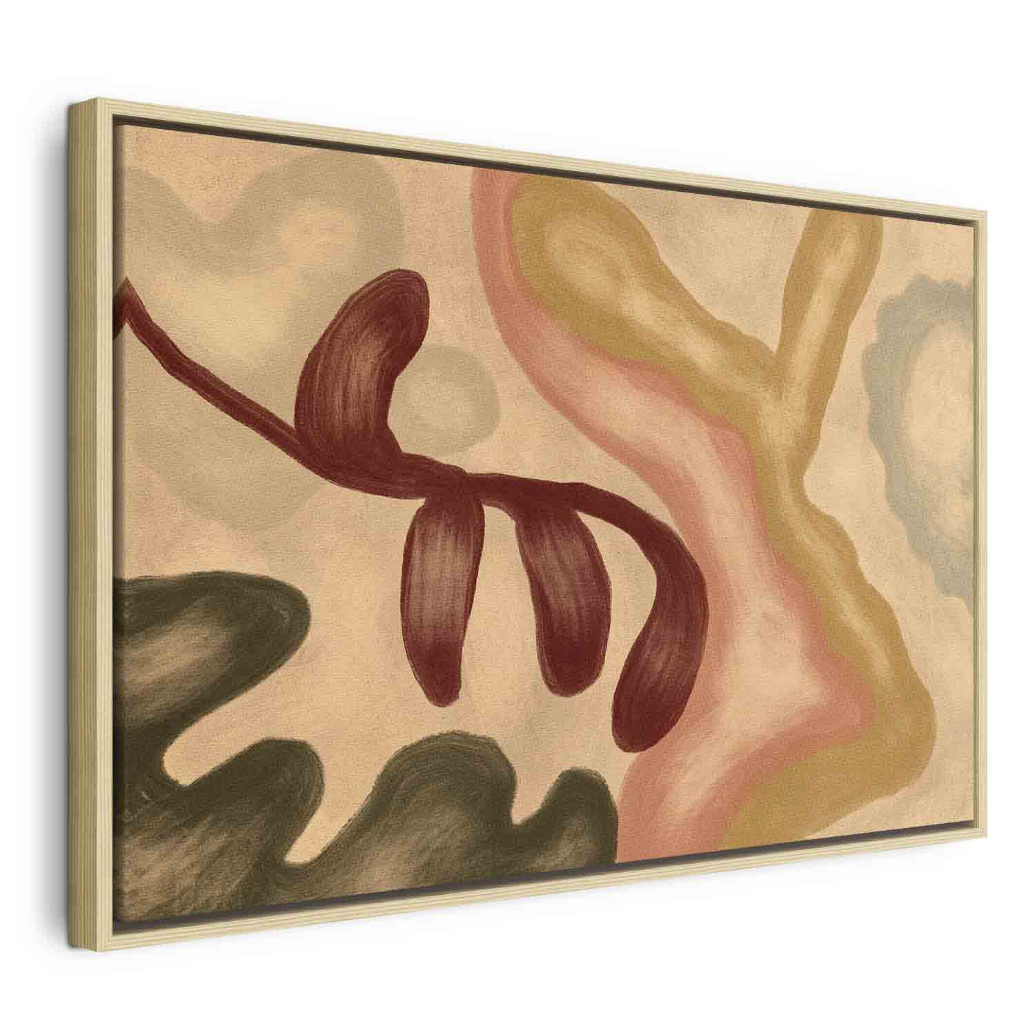 Lime Wash Colorful Abstract Shapes Canvas Print