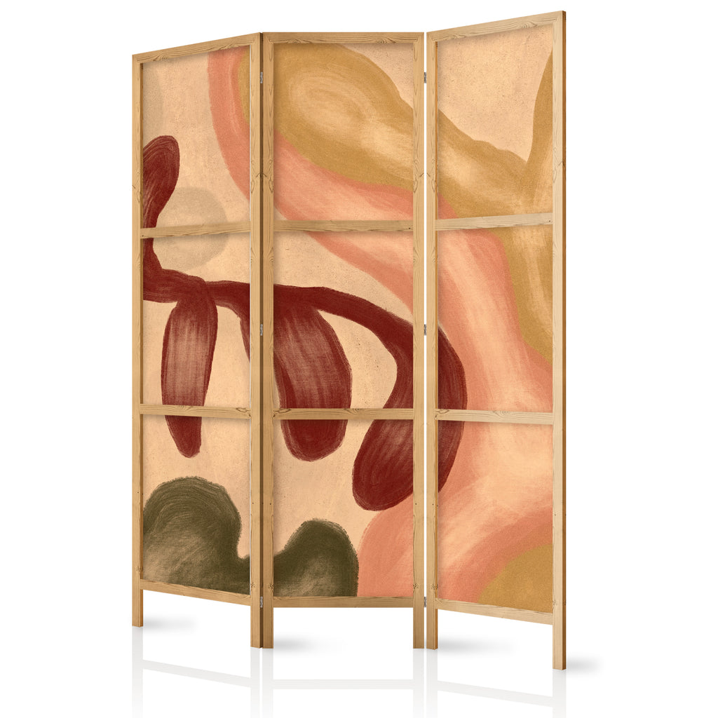 Japanese Room Divider with Unique Abstract Design
