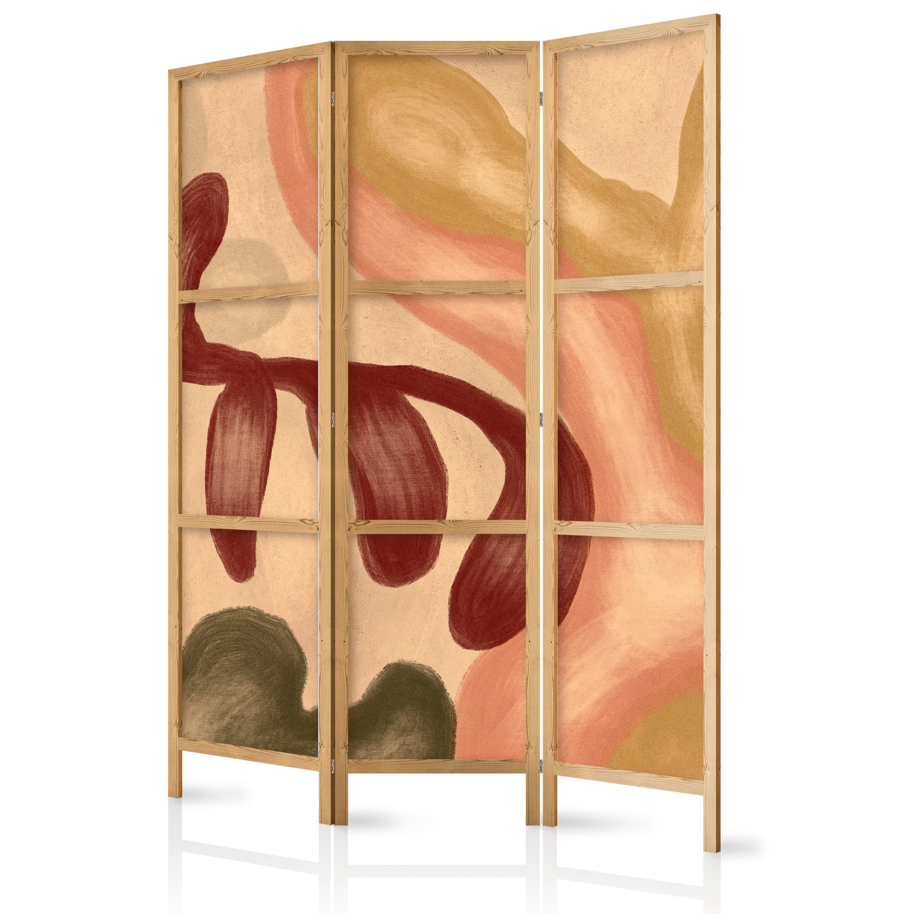 Japanese Room Divider with Unique Abstract Design