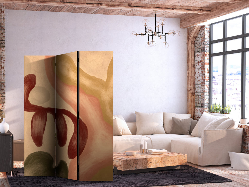 Stylish Room Divider with Warm Colors