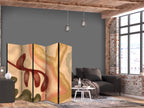 Stylish Room Divider with Warm Color Patterns