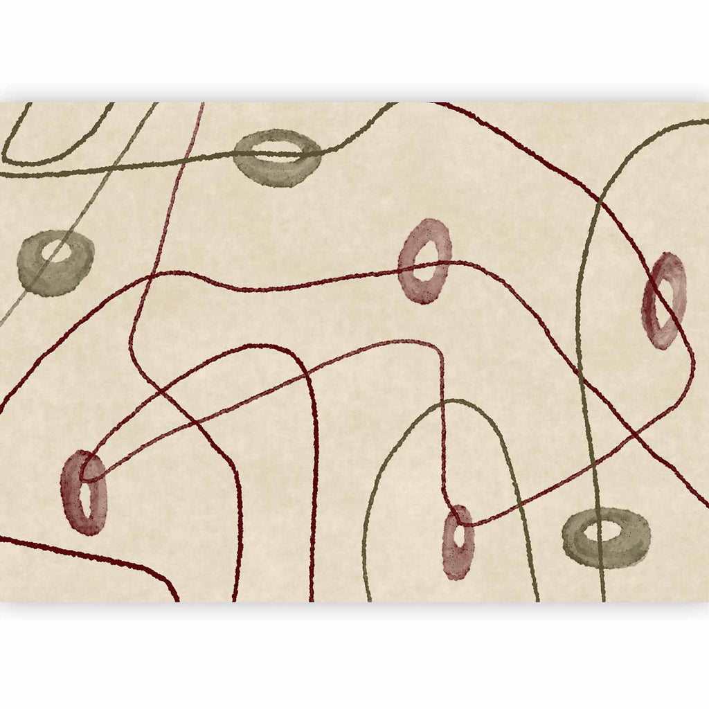 Abstract Bead Labyrinth Lines Wall Mural