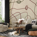 Abstract Bead Labyrinth Lines Wall Mural