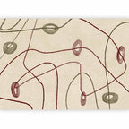 Abstract Bead Labyrinth Lines Wall Mural