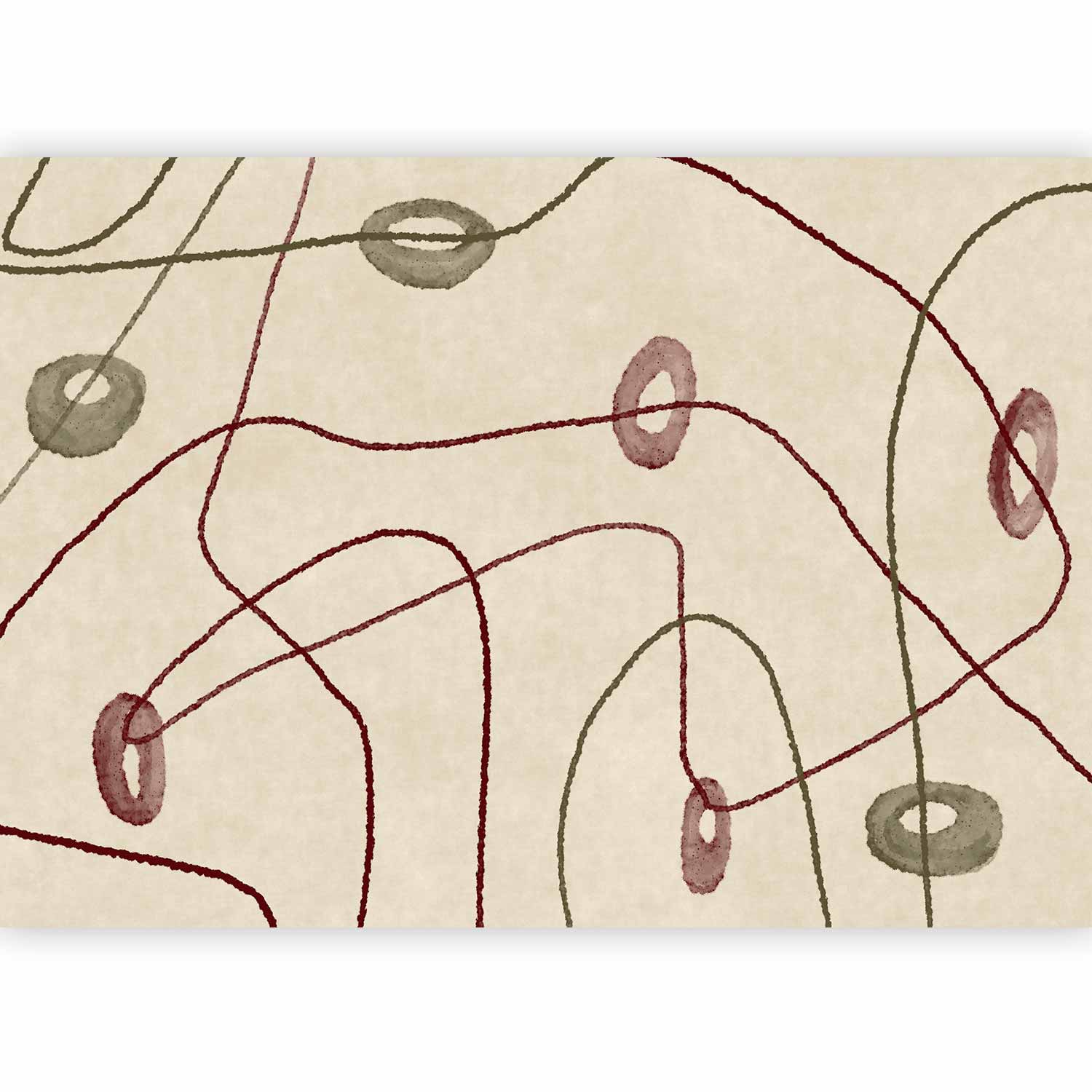 Abstract Bead Labyrinth Lines Wall Mural