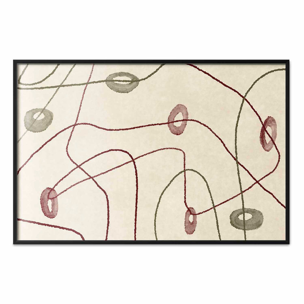 Abstract Bead Labyrinth Geometric Poster