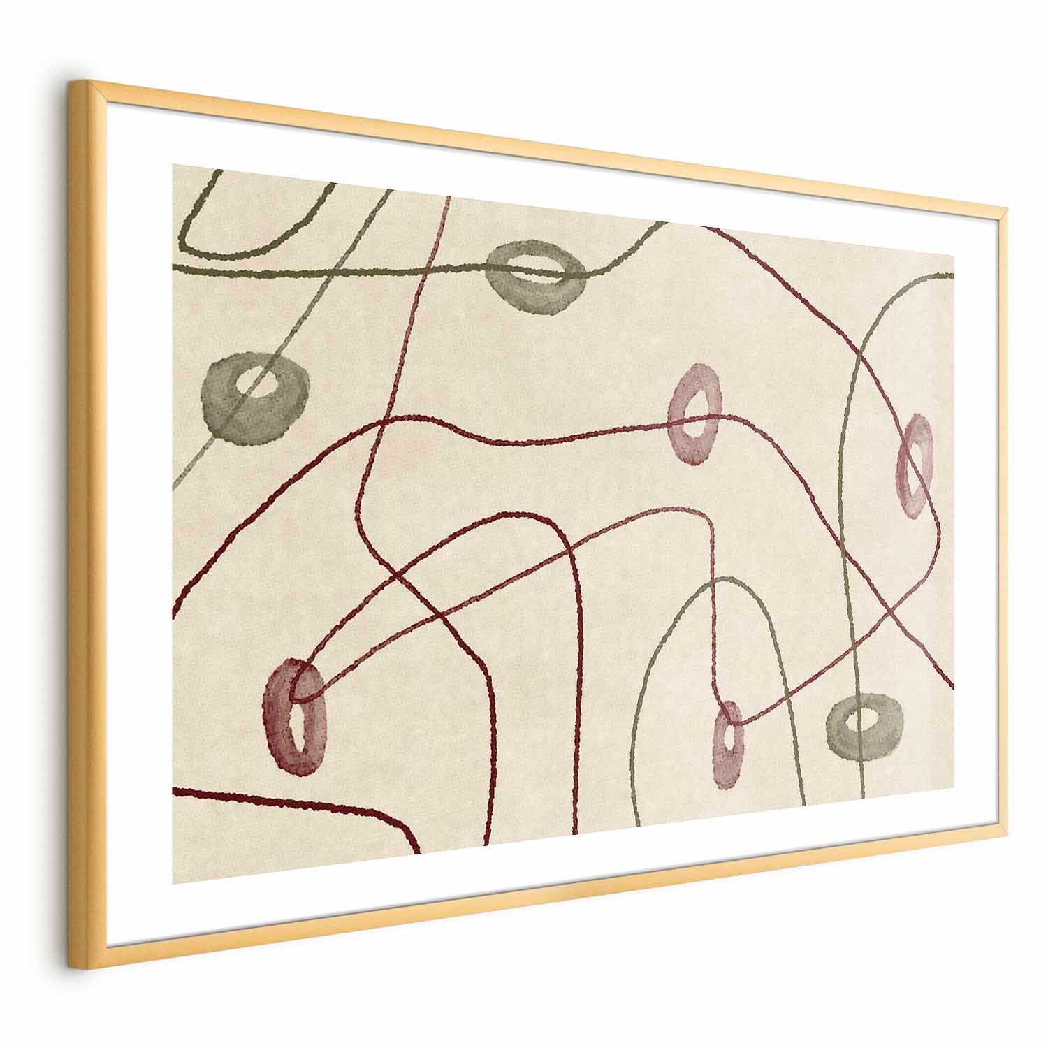 Abstract Bead Labyrinth Geometric Poster