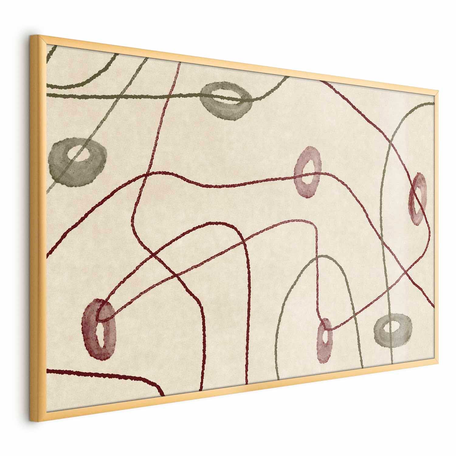 Abstract Bead Labyrinth Geometric Poster