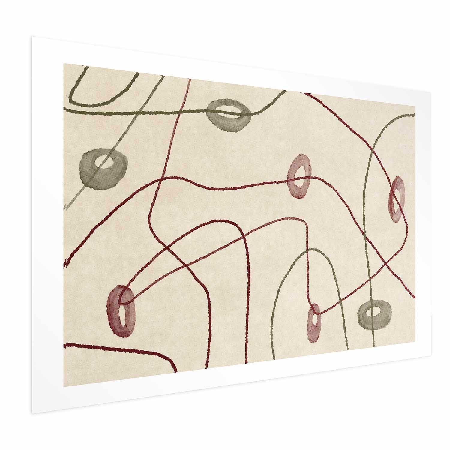 Abstract Bead Labyrinth Geometric Poster