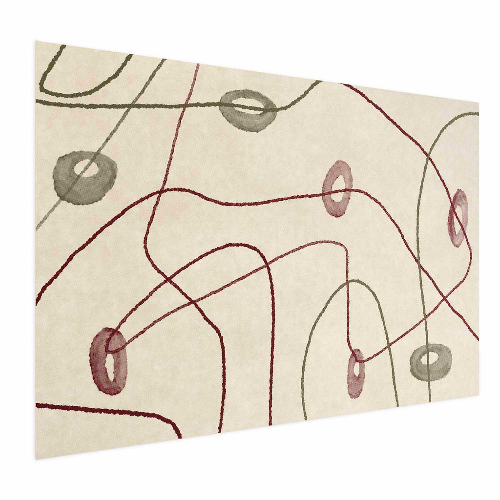 Abstract Bead Labyrinth Geometric Poster