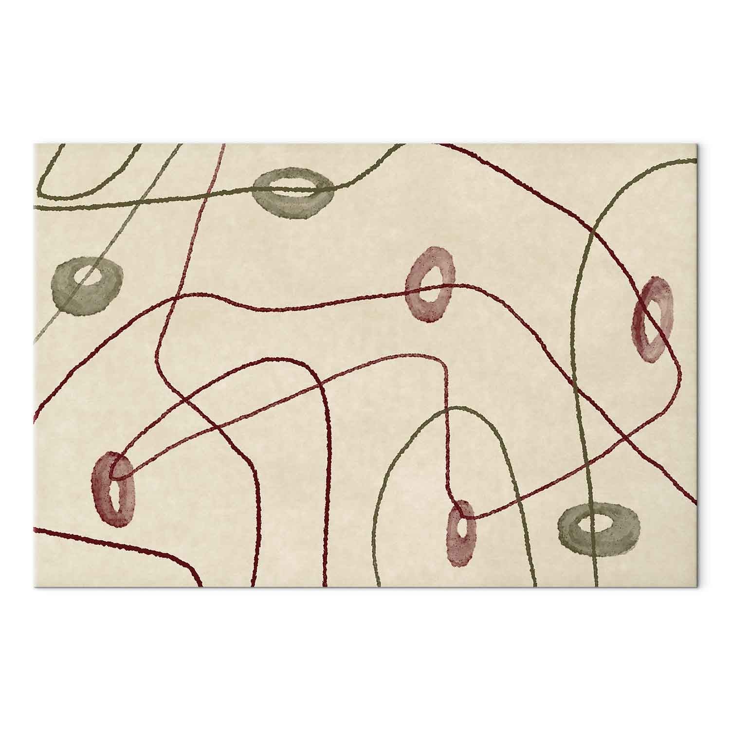 Abstract Bead Labyrinth Lines Canvas Print