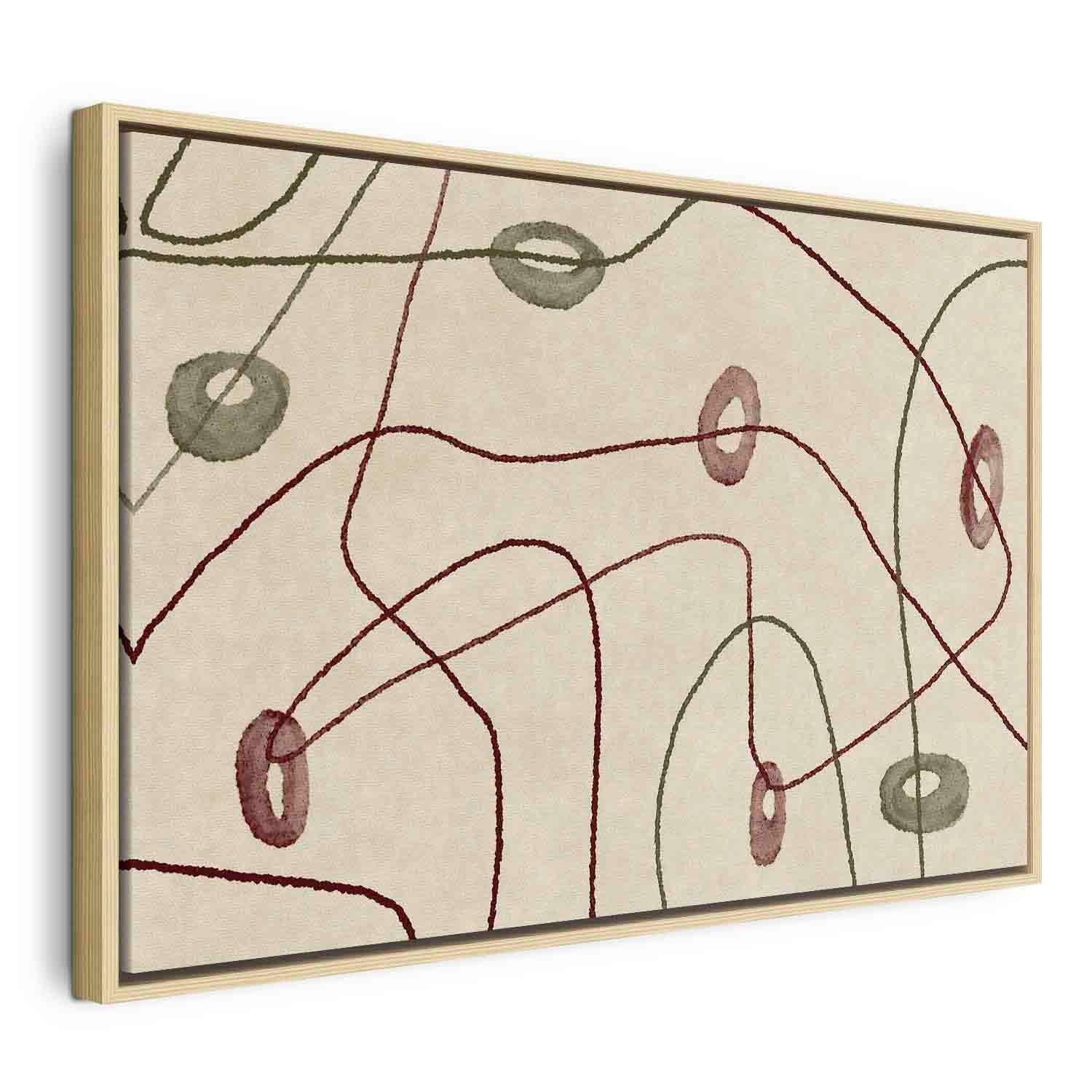 Abstract Bead Labyrinth Lines Canvas Print