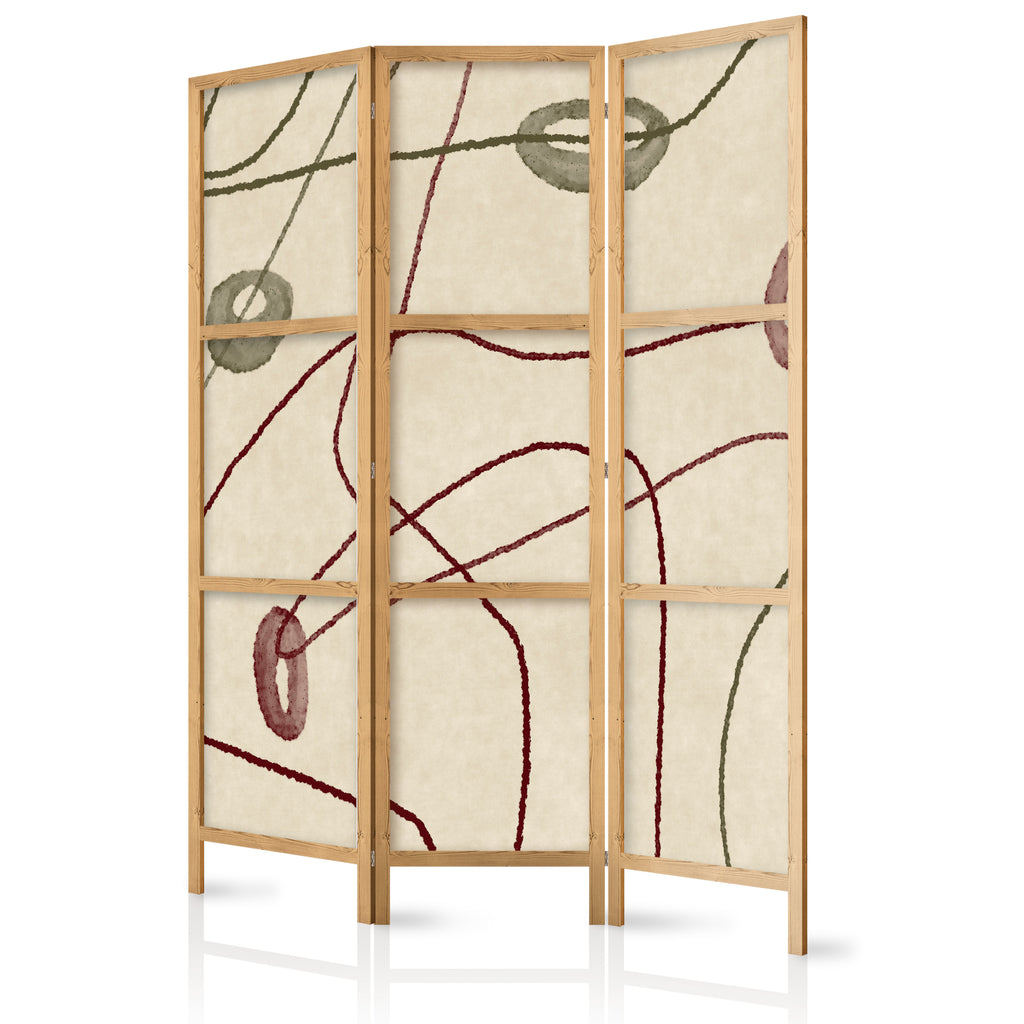 Japanese Room Divider with Minimalist Abstract Design
