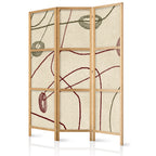 Japanese Room Divider with Minimalist Abstract Design