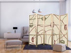 Elegant Japanese Room Divider with Abstract Design